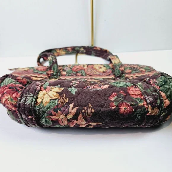 2 Piece Vintage 1993 Vera Bradley Tote Handbag AND Make-up Bag in Wildwood, EUC - Picture 4 of 13